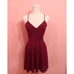 Lovely Day Sparkly Plum Mini Dress ✨